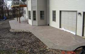 Residential concrete job performed by KB Concrete of Rice, MN